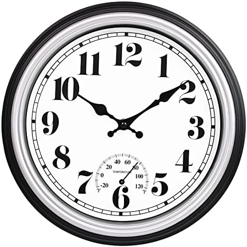 45MinST 12 Inch Indoor/Outdoor Retro Round Waterproof Wall Clock by 45MinST
