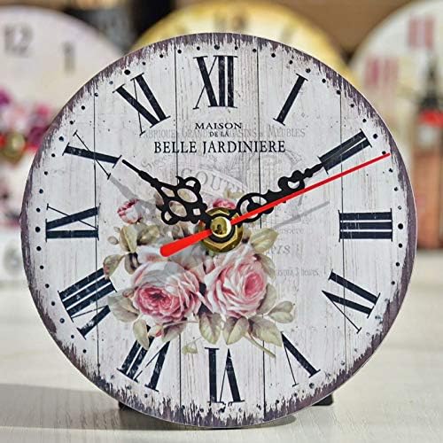 Vintage Rustic Wall Clock 5" Round-Silent Kitchen Wall Clocks Battery Operated by Unknown