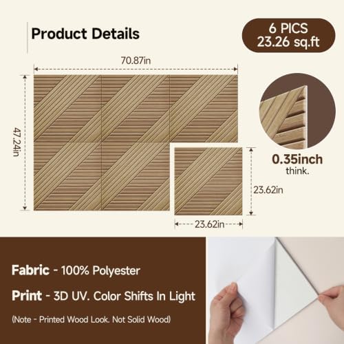 INMOZATA Acoustic Wall Panels, Soundproof Decorative Sound Absorbing Panels - Image 5