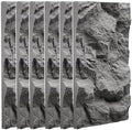 Easy Cut 3D Faux Stone Wall Panels Gray, Lightweight PU Decorative Walls by YXXSDP