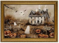 AVECCO Halloween Haunted House Ghost Wall Art Canvas Framed 16x24 inch by Unknown