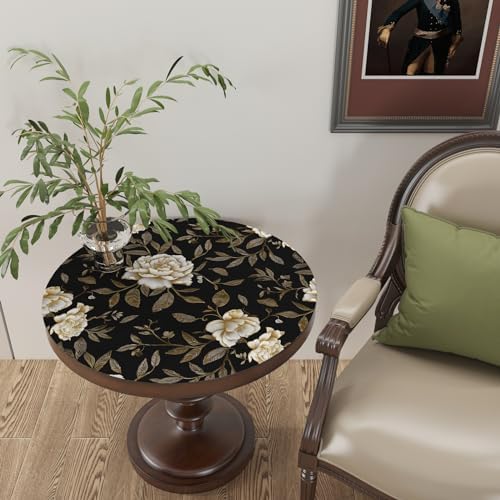 Laatse Dark Golden White Peony Floral Wallpaper Peel and Stick 17.5"x787" - Image 7