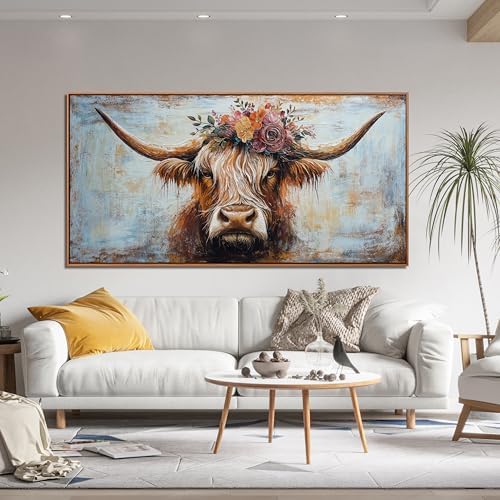 Canvas Wall Art Decor Canvas Art Wall Decor Highland Cow Wall Art Prints Wall - Image 4