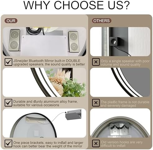 36 Inch Bluetooth Bathroom Mirror - Image 2