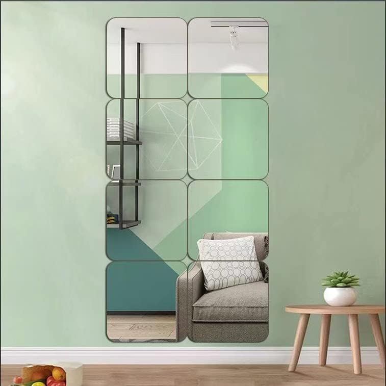 JEOYOO Full Length Wall Mirror Tiles, Frameless Full Body Mirror Tiles - Image 2