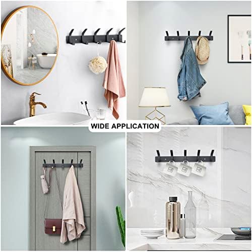 Coat Rack Wall Mounted, 5 Coat Hooks - Image 4