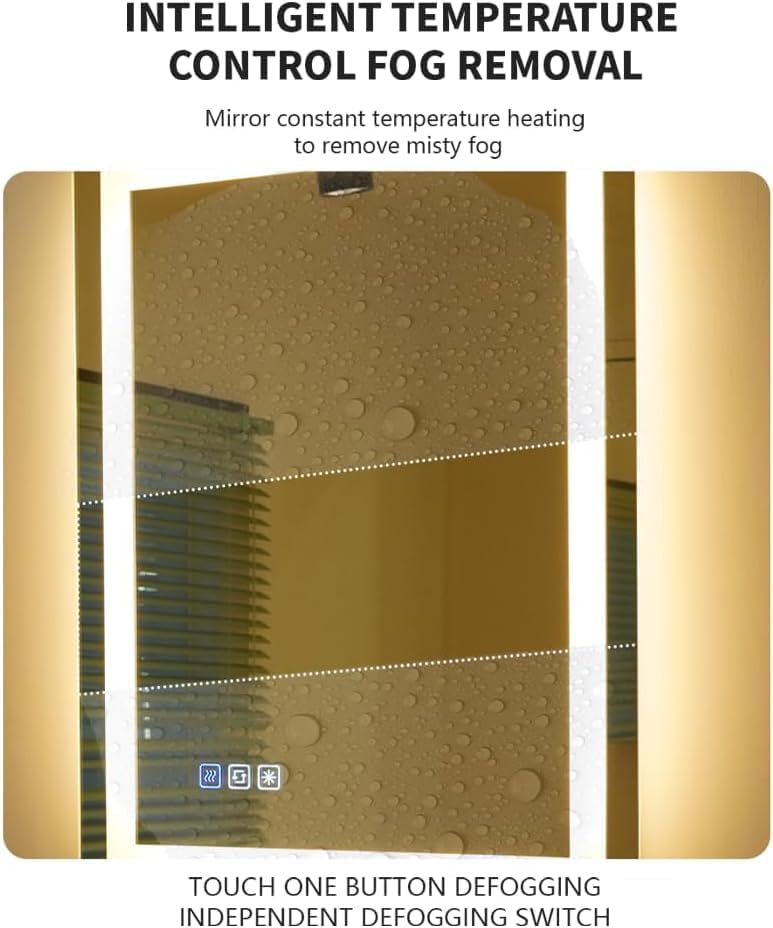 FLJ 24X32 inch Rectangular LED Bathroom Mirror - Image 5