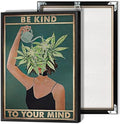 Vintage Mental Health Be Kind To Your Mind Posters Green Background Abstract by Unknown