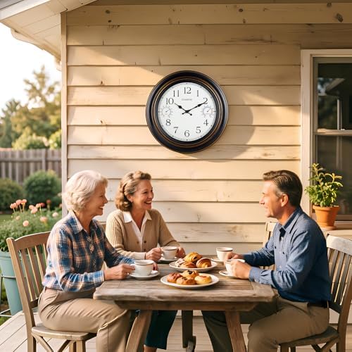 Crosstime 18 Inch Large Outdoor Clock Waterproof - Image 4