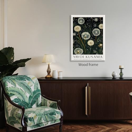 Japanese Green Botanical Flower Poster Vintage Nature Dandelion Wall Art 16X24 - Image 4