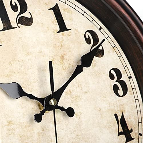 TOPZEA Retro Wall Clock, 12 Inch Silent Non-Ticking Classic Clocks Decorative - Image 3