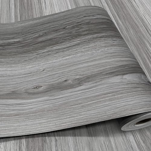 Woodgrain Vinyl Floor Roll, 11.8" x 394", Quick‑Apply Peel & Stick by auxua