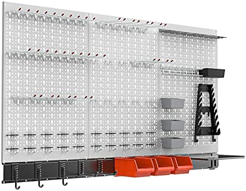 TORACK 109 PCS Pegboard Wall Organizer 48x24 in, Garage Metal Pegboard by TORACK