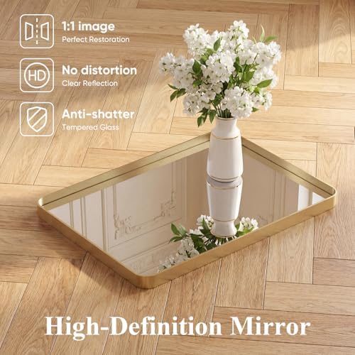 Sweetcrispy Bathroom Mirror 32x28 Inch, Vanity Mirror - Image 3