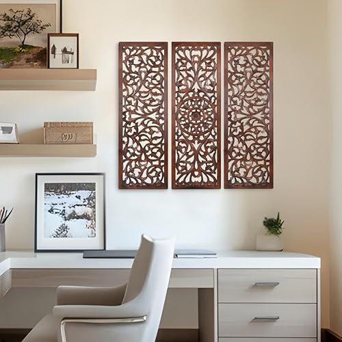 The Wooden Town Carved Wood Wall Art, 36x12 in - Image 6