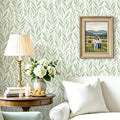 Safiyya Green Leaf Peel and Stick Wallpaper 787"x17.3" Boho Modern Farmhouse by SAFIYYA