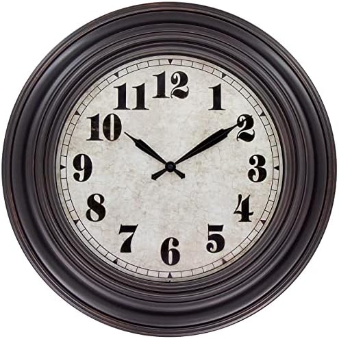 45MinST 20 Inches Retro Round Large Wall Clocks, Silent Non Ticking Battery by 45MinST