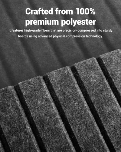 12 Pack Self-Adhesive Acoustic Wall Panels-Sesame Black - Image 5