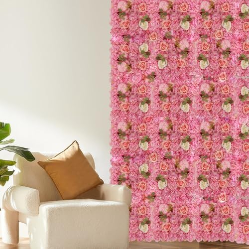3D Flower Wall Backdrop 12 Pcs 15×15 Inch Pink Dahlia - Image 6