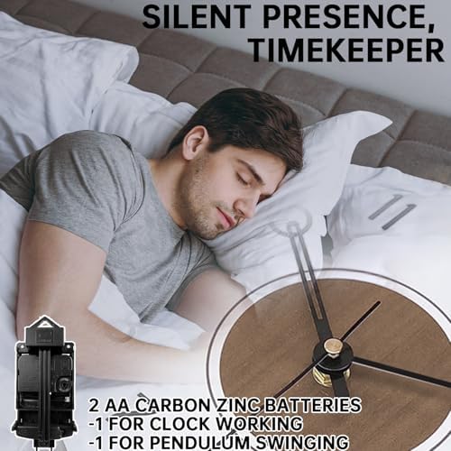 Large Wall Clocks for Living Room, Silent Non-Ticking Quartz Battery Operated - Image 3