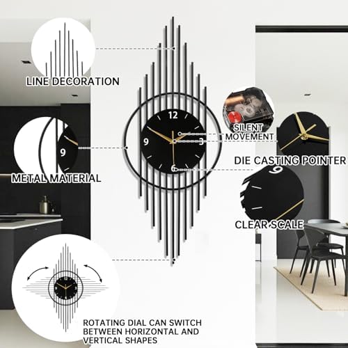 SIN&MI Wall Clock, Decorative Wall Clocks - Image 2