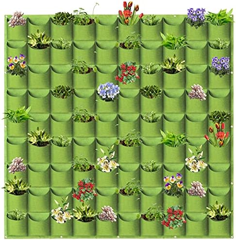Hanging Planting Grow Bags, 90 Pockets Hanging Vertical Wall Planter Wall by LITLANDSTAR