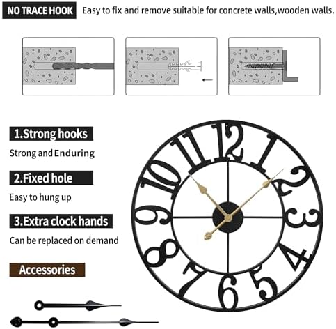 Large Wall Clock for Living Room Decor - Image 7