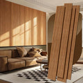 4 Pack Wood Panels for Wall, 106.3" × 11" Wood Slat Acoustic Panels for Wall by Ritollo