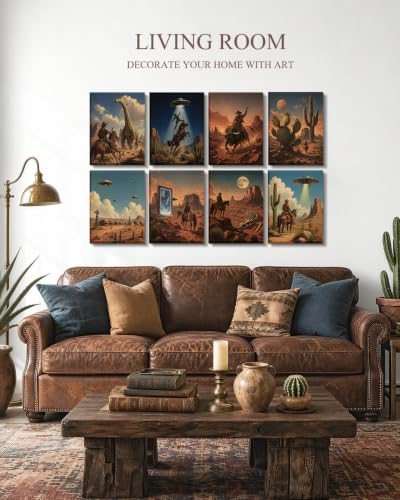 VIYYIEA Acoustic Art Wall Panel, Western Cowboys Sound Absorbing Panels - Image 3