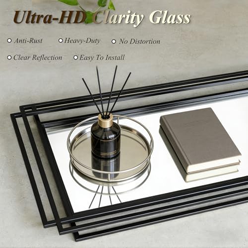 55"x22" Rectangle Decorative Wall Mirror - Image 3
