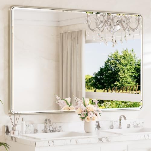 TETOTE Brushed Nickel Vanity Mirror by TETOTE