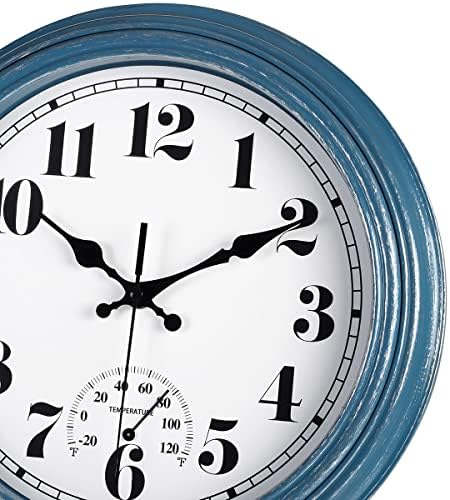 JENLYSTIME 12 Inch Indoor/Outdoor Retro Waterproof Wall Clock - Image 2