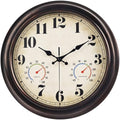JENLYSTIME 13 Inch Dark Brown Vintage Waterproof Wall Clock by JENLYSTIME
