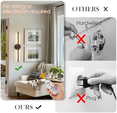 KARTOOSH Battery Operated Wall Sconces Set of Two Wireless Wall Lights - Image 2