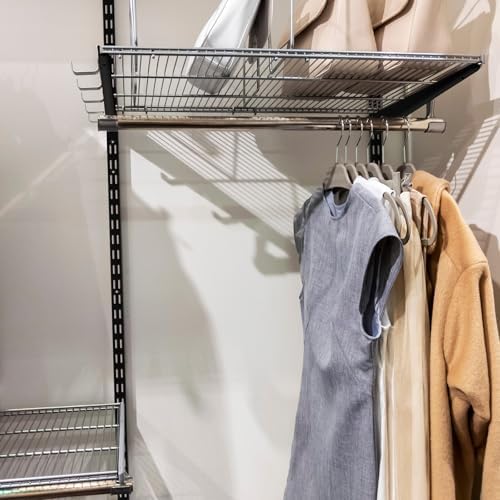 Colingmill 8 Pcs Black Twin Rail Upright Wall Shelving System 25 Inch - Image 5