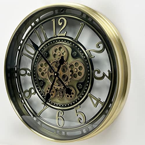 Real Moving Gears Wall Clock Large Modern Metal Clocks - Image 2