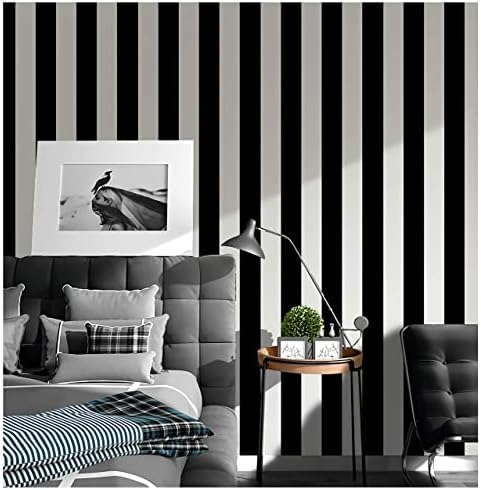 Guvana 197"x17.7" Black and White Stripe Contact Paper Peel and Stick Wallpaper - Image 4