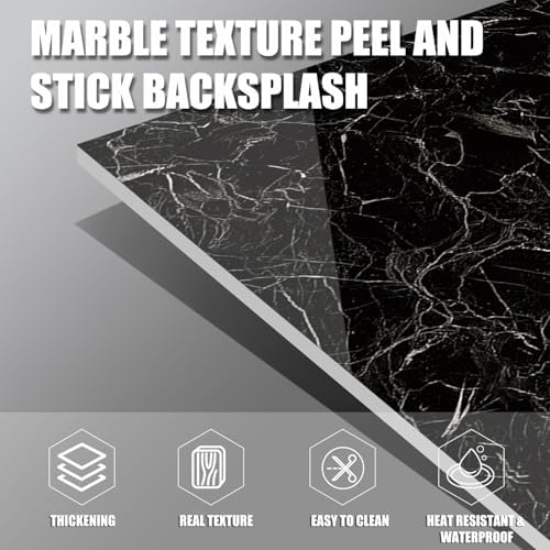 Marble Peel and Stick Backsplash 23.6 x11.8 in - Image 2