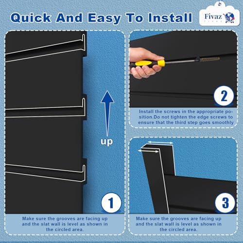 PVC Slatwall Panels, 4 ft x 4 ft Garage Wall Storage Systems - Image 4