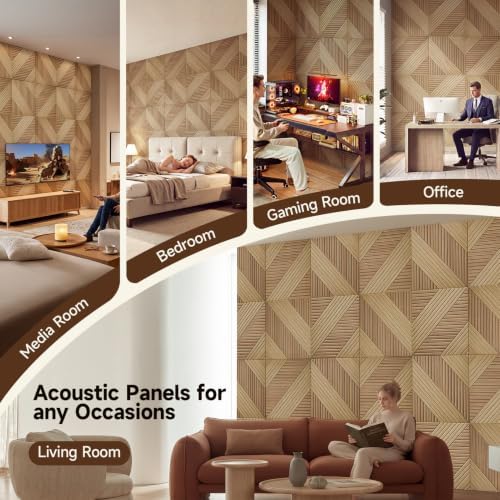 INMOZATA Acoustic Wall Panels, Soundproof Decorative Sound Absorbing Panels - Image 7