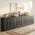 156" Modular Buffet Sideboard Cabinet Set of 4, Extra Long Storage Cabinet by Foxemart