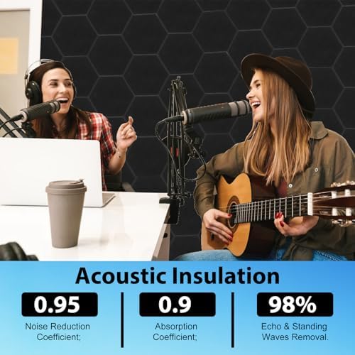 12 Pack Acoustic Panels Self Adhesive Sound Proof Foam, High Density Sound - Image 4