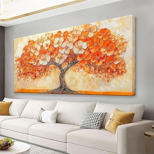 Suconvng Canvas Art Wall Decor Orange Tree Large Wall Art by Suconvng