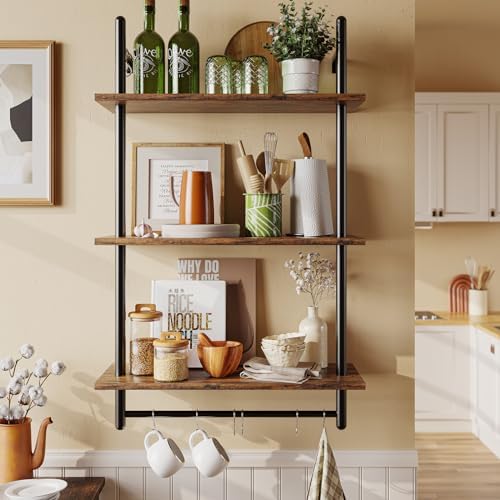 Bestier 24 Inch 3 Tier Industrial Pipe Shelves by Bestier