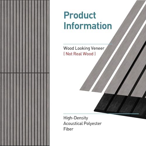 6 Pack Acoustic Panels, 47.2" x 23.6" Sound Proof Panels - Image 2