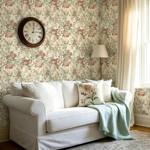 Floral Wallpaper Vintage Peel and Stick Wallpaper - Image 6