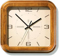 AYRELY® Rectangular Wooden Wall Clock – 12.8" W x 11.6" H Vintage Elm Wood Frame by AYRELY