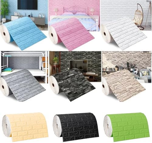 Waterproof Wall Panels 27.5" x 196.8" Faux Brick Wallpaper Peel and Stick Art - Image 6