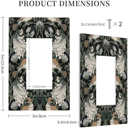 Decorative Outlet Covers William Morris Vintage Floral Plants And Birds 1 Gang - Image 5