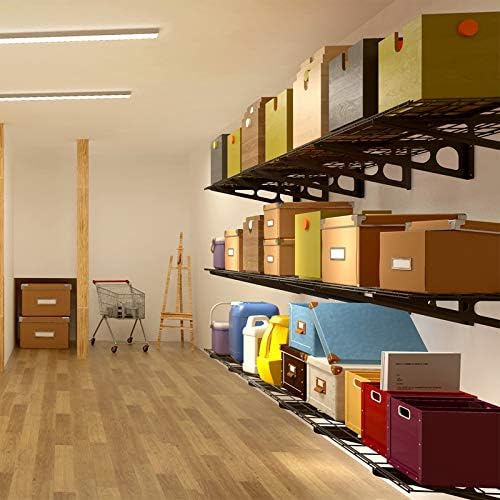 FLEXIMOUNTS 4-Pack 24-inch-by-72-inch Wall Shelf Garage Storage Rack Wall - Image 2